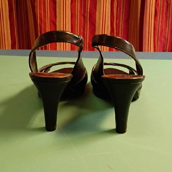 Etienne Aigner Black Cross-Strap Heels - Picture 4 of 8